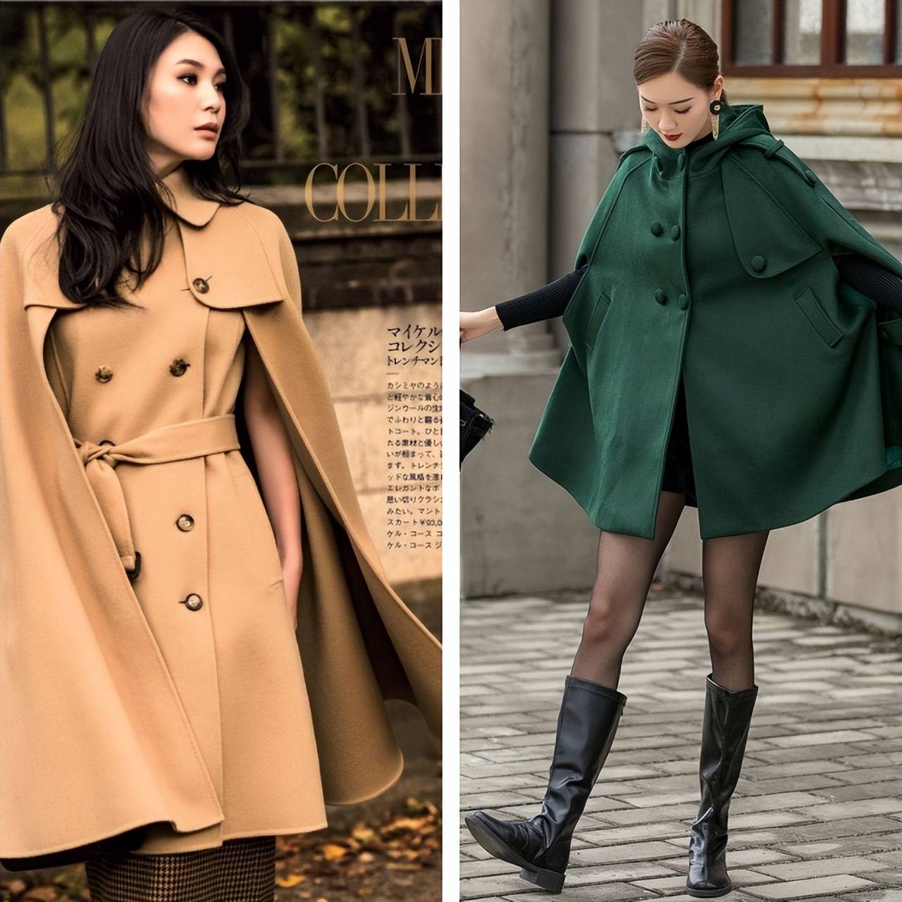 这个冬天，50+姐姐穿“披肩大衣”绝了，优雅又有范(图2)