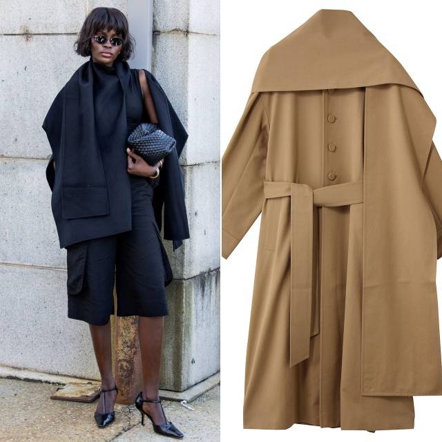 这个冬天，50+姐姐穿“披肩大衣”绝了，优雅又有范(图5)