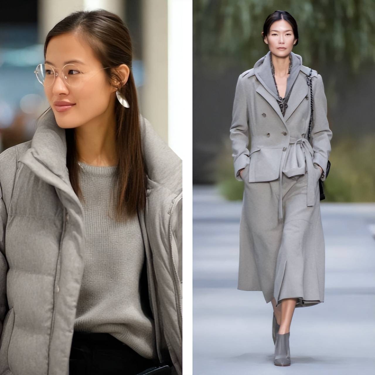 轻熟女的“月光灰”穿搭火了,优雅高级,低调中自有光华 (图5) 轻熟女的“月光灰”穿搭火了,优雅高级,低调中自有光华 (图5)