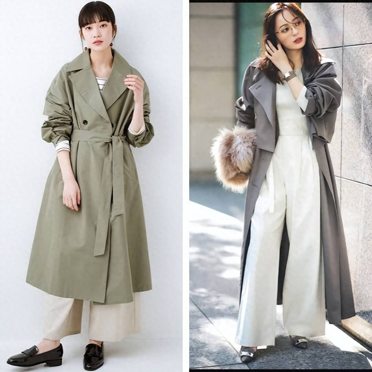 今年最火“风衣+裤子”，慵懒随性又时髦，走路带风超有范儿(图1)