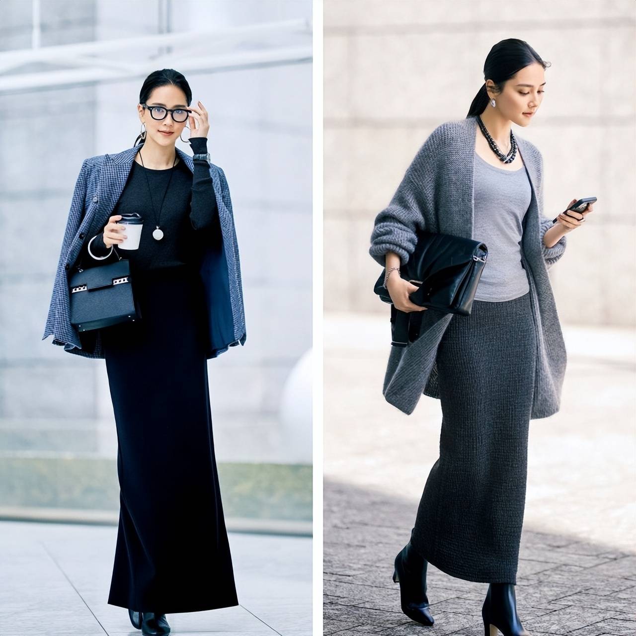 在这个初冬，50+姐姐这样穿，又暖又不费力的时髦(图2)