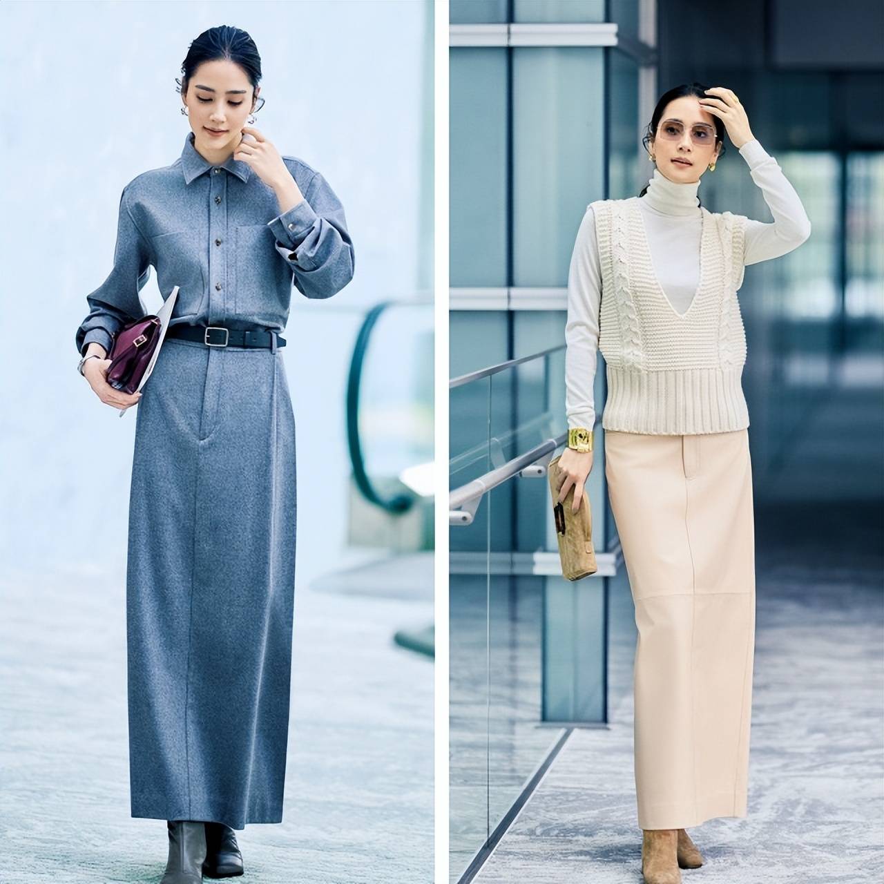 在这个初冬，50+姐姐这样穿，又暖又不费力的时髦(图3)