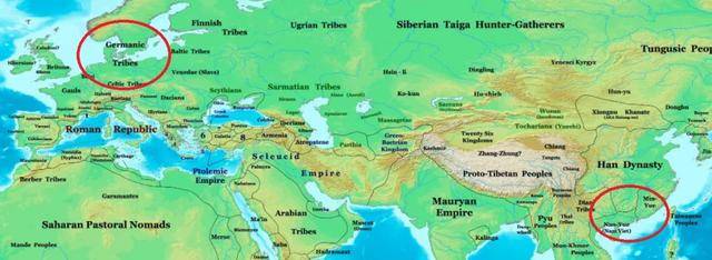 看对手知水平：百越与日耳曼对比 折射汉朝和罗马强弱 (图2)