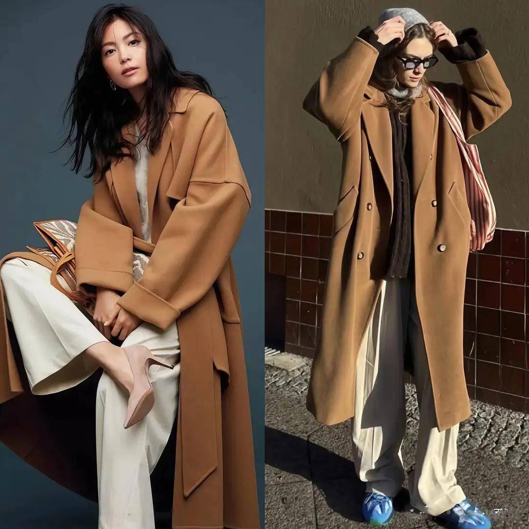 看了宋佳的大衣穿搭，我悟了：大衣不配打底裤，鞋穿低跟，更优雅 (图7)