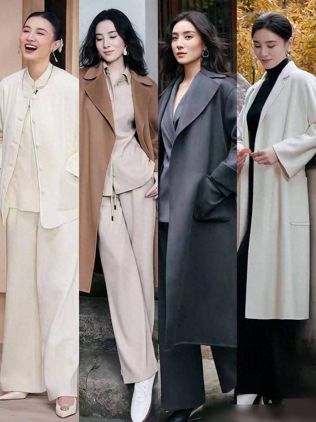 看了宋佳的大衣穿搭，我悟了：大衣不配打底裤，鞋穿低跟，更优雅 (图1)