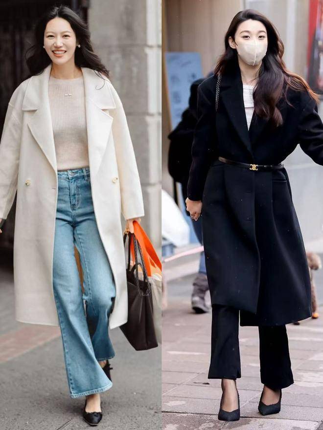 看了宋佳的大衣穿搭，我悟了：大衣不配打底裤，鞋穿低跟，更优雅 (图3)