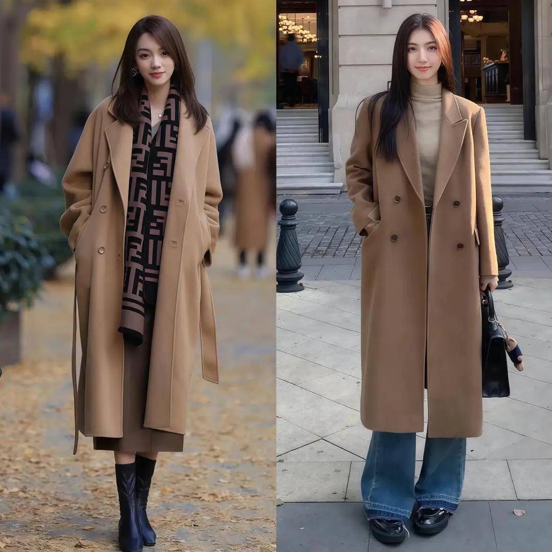 看了宋佳的大衣穿搭，我悟了：大衣不配打底裤，鞋穿低跟，更优雅 (图9)