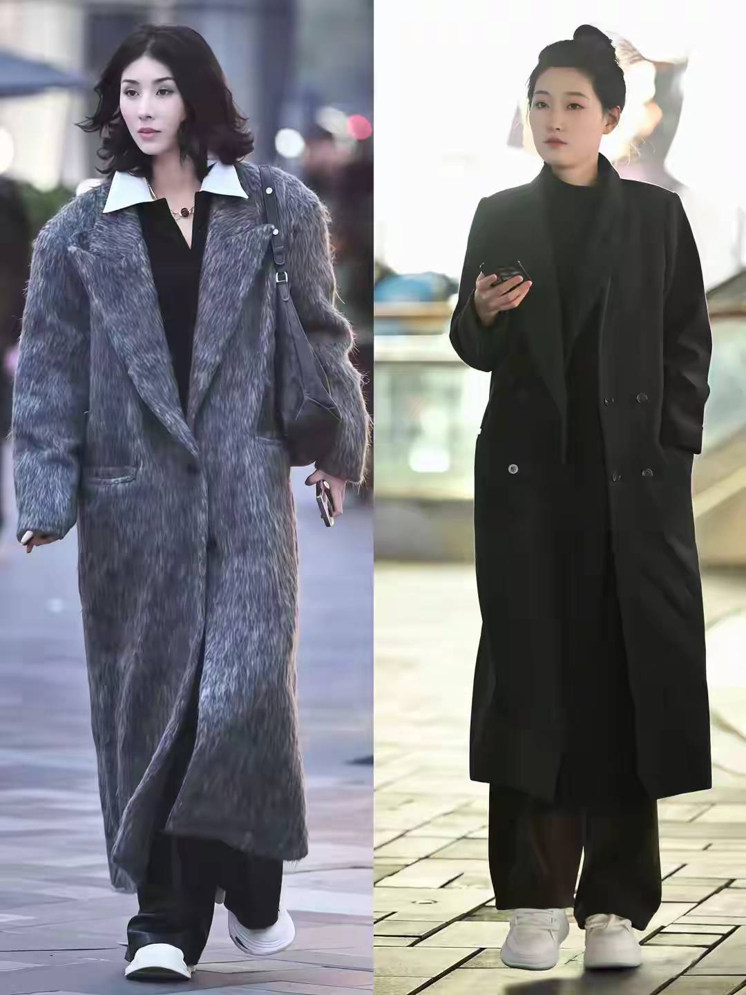看了宋佳的大衣穿搭，我悟了：大衣不配打底裤，鞋穿低跟，更优雅 (图14)