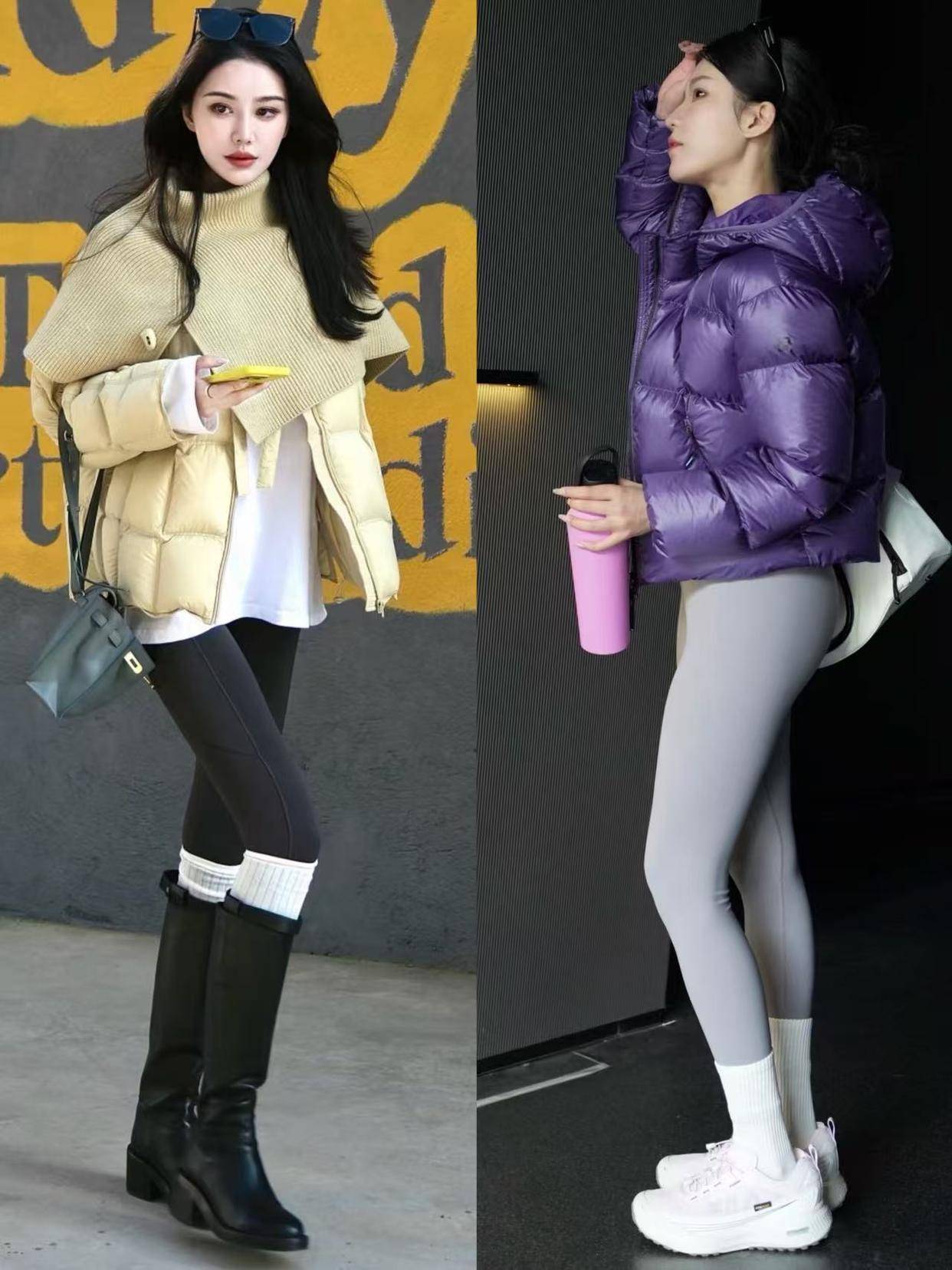 “羽绒服”新穿法火了，搭配裙子、直筒裤，既保暖又洋气，超好看 (图3)