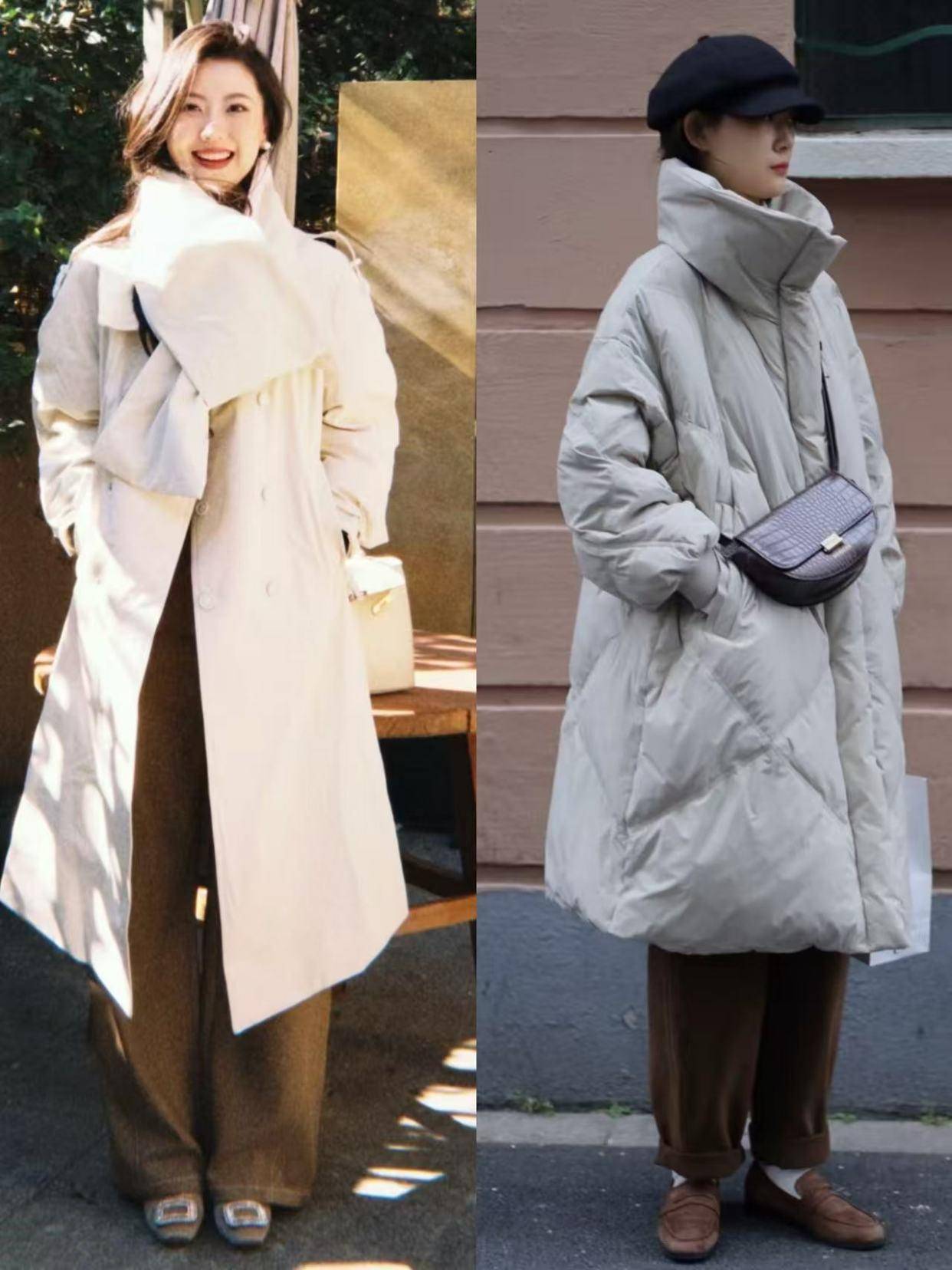 “羽绒服”新穿法火了，搭配裙子、直筒裤，既保暖又洋气，超好看 (图13)