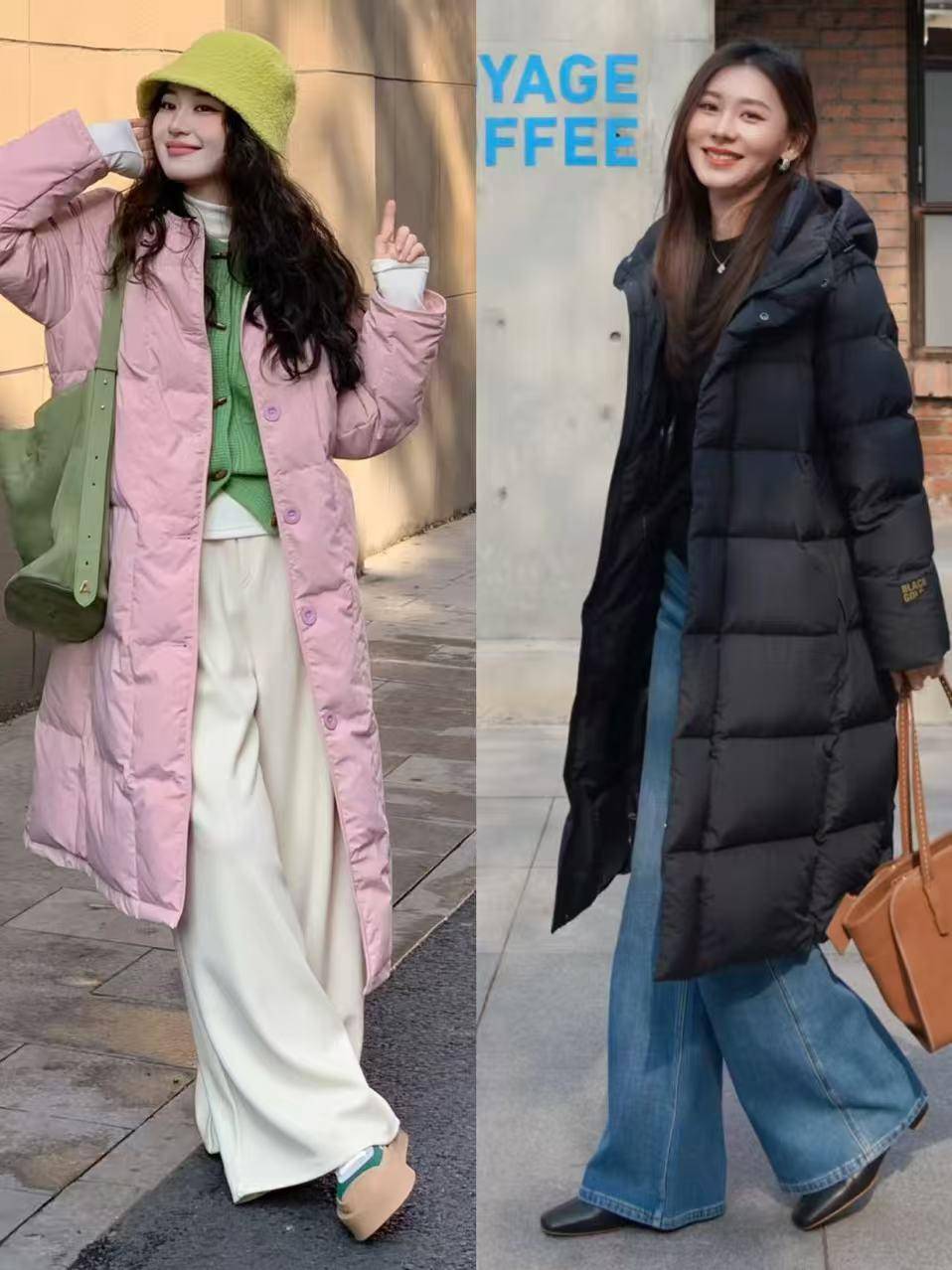 “羽绒服”新穿法火了，搭配裙子、直筒裤，既保暖又洋气，超好看 (图12)