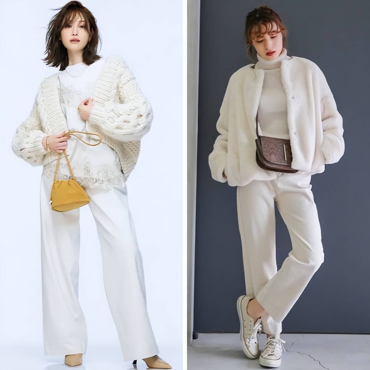 今年冬天这么穿绝了，满身白色又亮眼又高级，谁穿谁好看 (图4)