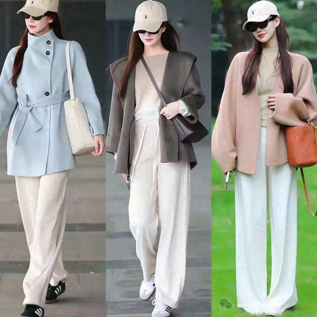 今冬“阔腿裤”新穿法火了，搭配短外套显高显瘦，这么穿才更时髦 (图1)