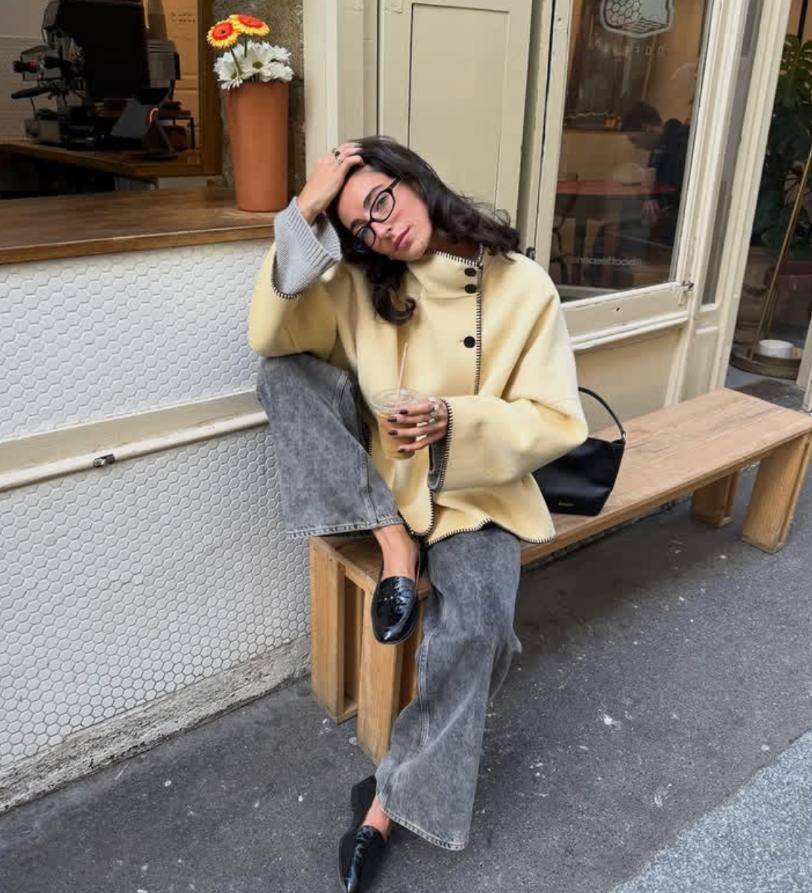 今冬“阔腿裤”新穿法火了，搭配短外套显高显瘦，这么穿才更时髦 (图5)