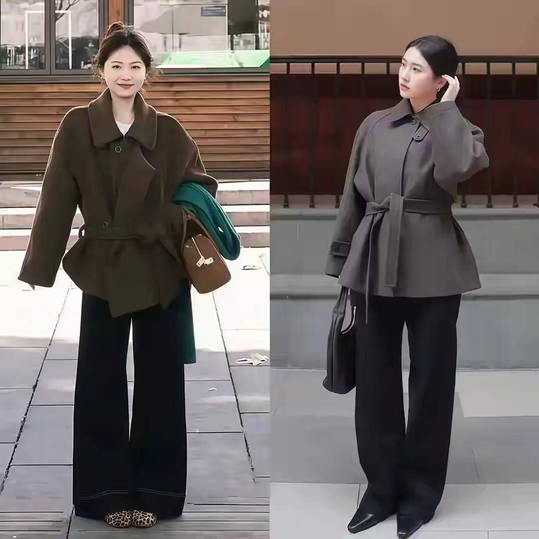 今冬“阔腿裤”新穿法火了，搭配短外套显高显瘦，这么穿才更时髦 (图15)