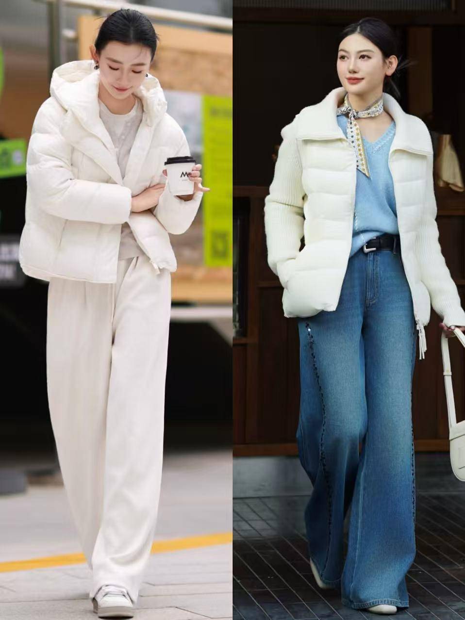 今冬“阔腿裤”新穿法火了，搭配短外套显高显瘦，这么穿才更时髦 (图20)
