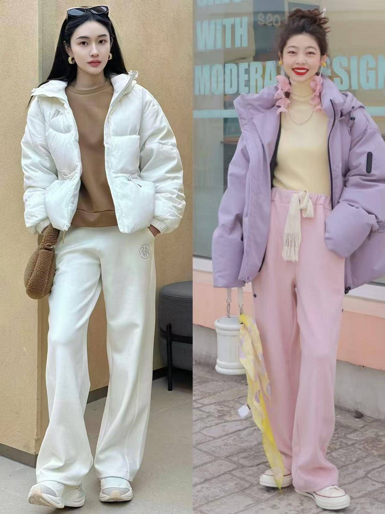 今冬“阔腿裤”新穿法火了，搭配短外套显高显瘦，这么穿才更时髦 (图19)