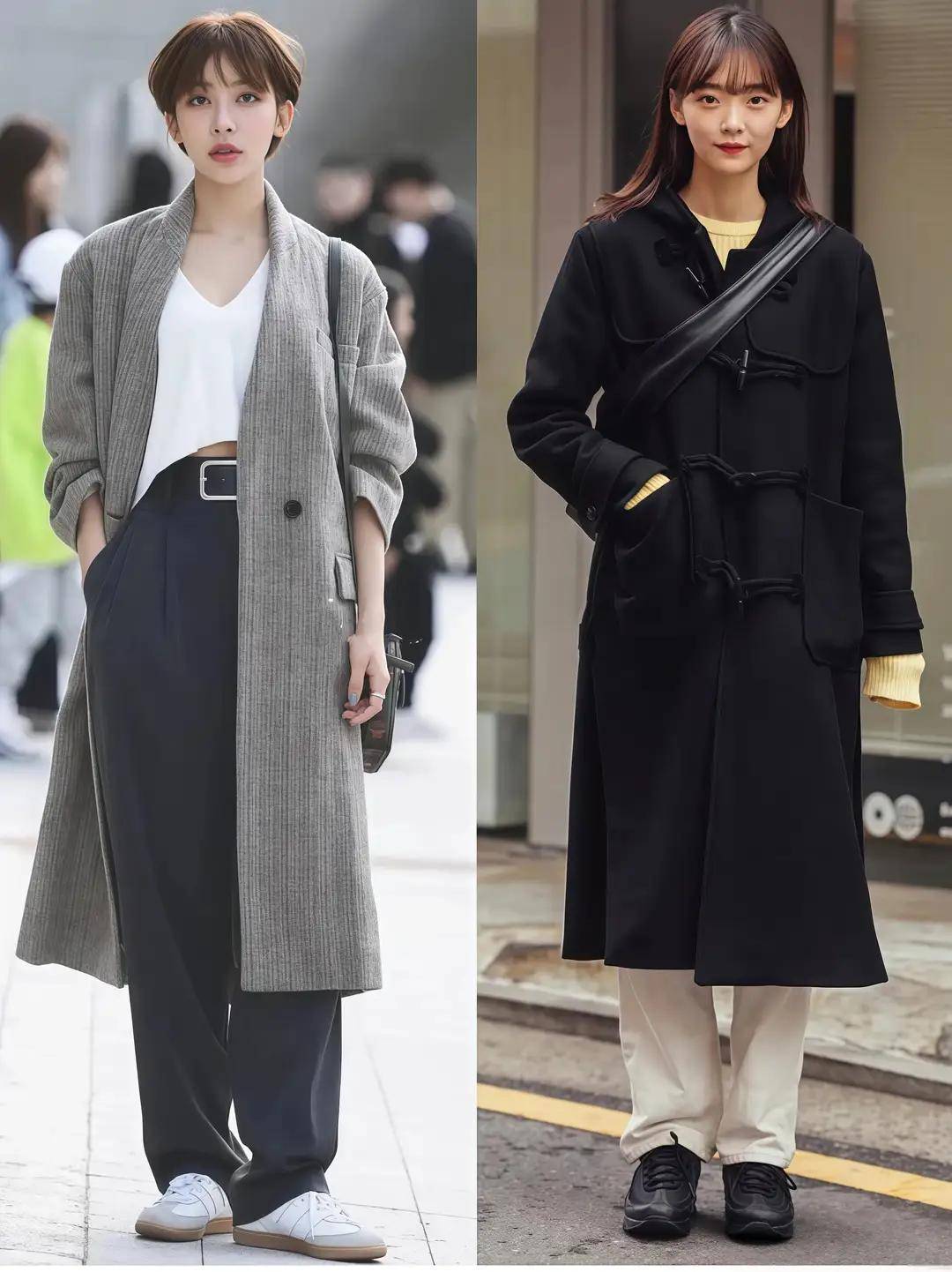 普通人怎么把大衣穿时髦？今冬这3种下装搭配法就很火！又飒又美 (图8)