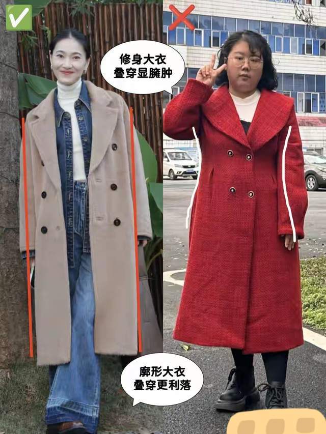  今年流行“大衣三明治穿法”，这么搭时髦好看，适合普通人抄作业(图3)