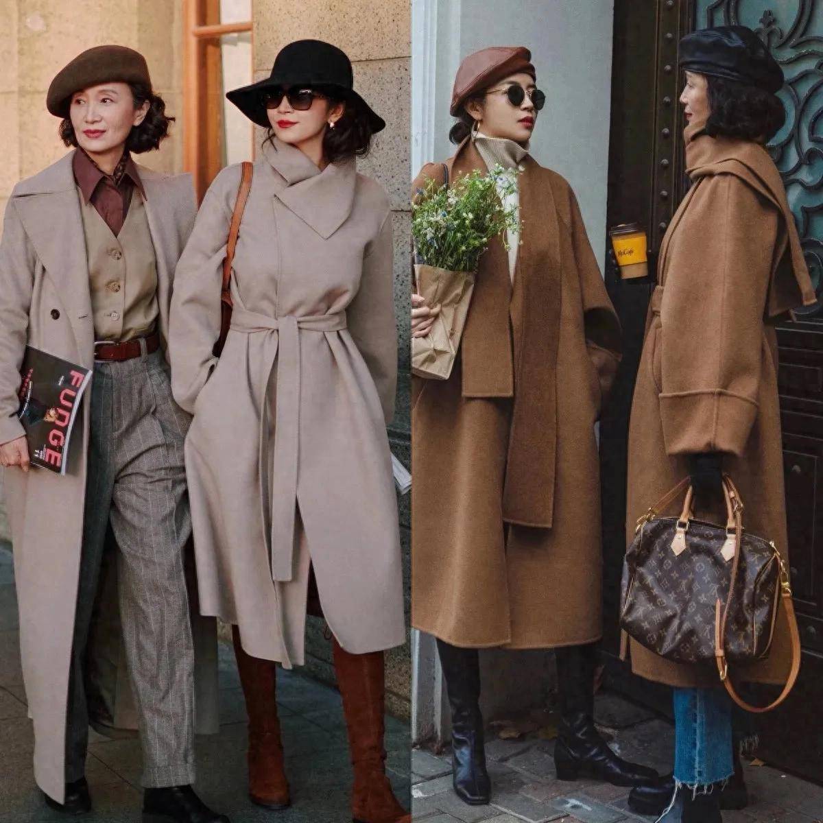 这才是“大衣”最聪明的穿法，搭裙子、长裤超洋气！谁见都夸好看 (图1)