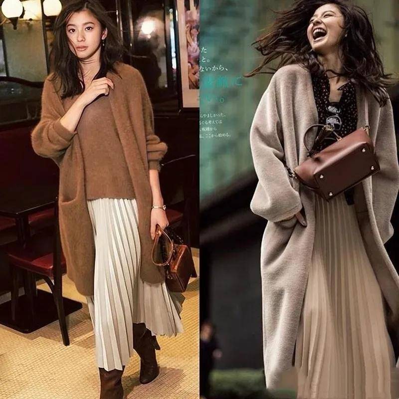 这才是“大衣”最聪明的穿法，搭裙子、长裤超洋气！谁见都夸好看 (图7)