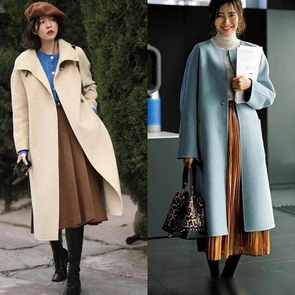 这才是“大衣”最聪明的穿法，搭裙子、长裤超洋气！谁见都夸好看 (图8)