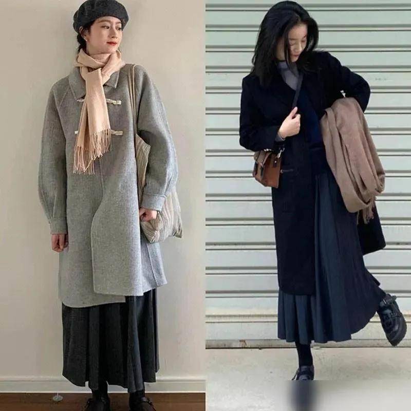 这才是“大衣”最聪明的穿法，搭裙子、长裤超洋气！谁见都夸好看 (图11)