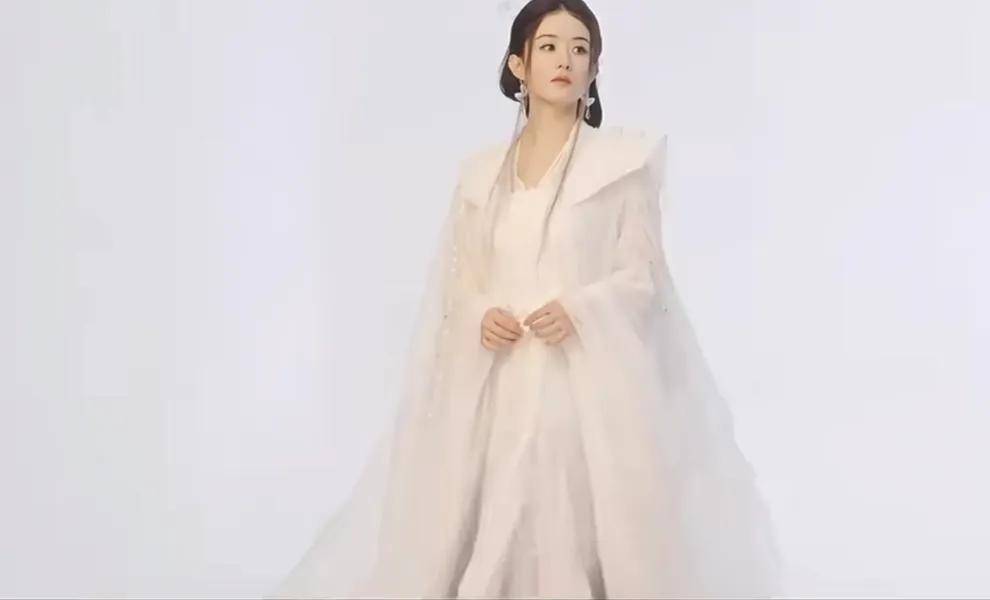 赵丽颖最新古装造型曝光，精修都掩饰不住疲态，200多天没进组了 (图14)