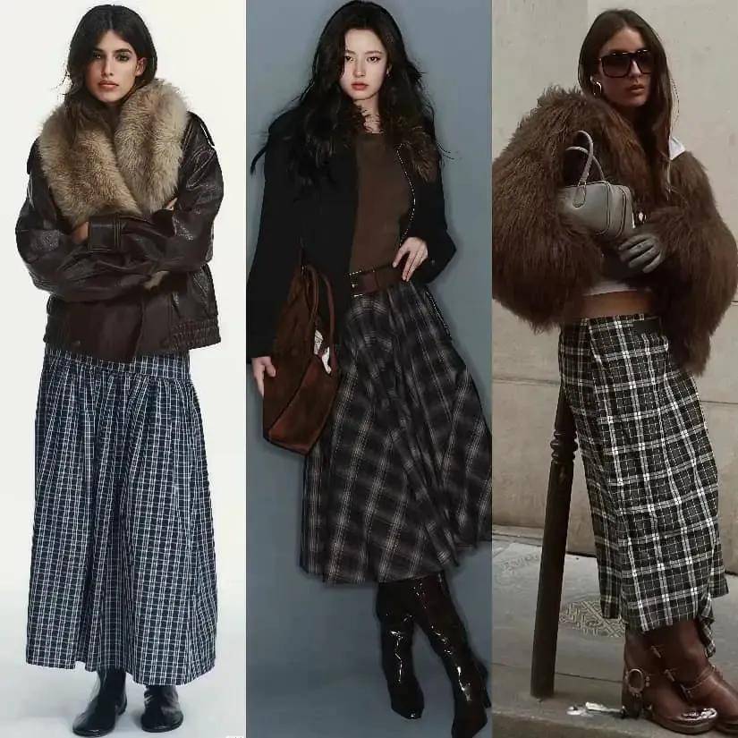 今冬这种新穿法很火：裙过膝、鞋带跟、色要简，遮肉又优雅得体 (图6)