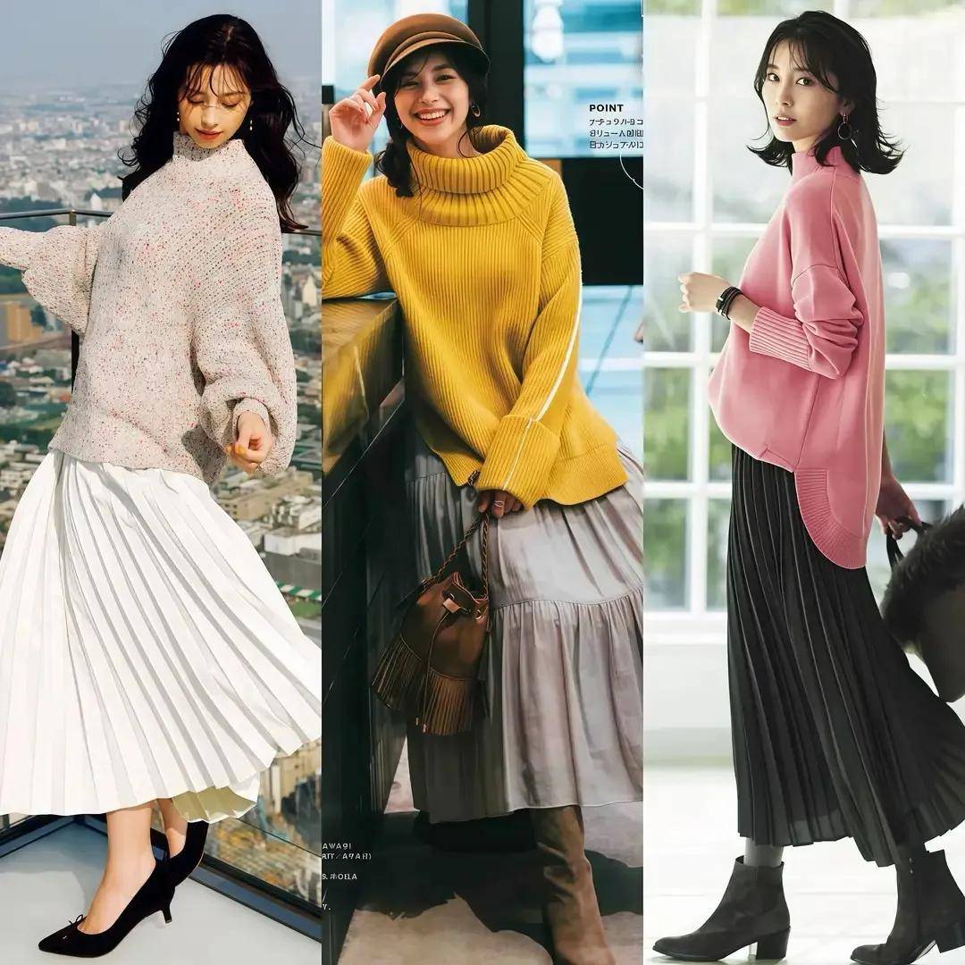 今冬这种新穿法很火：裙过膝、鞋带跟、色要简，遮肉又优雅得体 (图10)