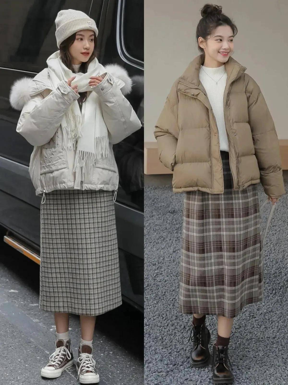 今冬这种新穿法很火：裙过膝、鞋带跟、色要简，遮肉又优雅得体 (图14)