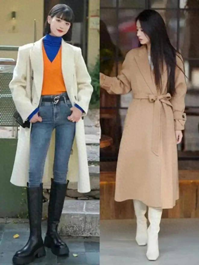 今年冬季最保暖时髦的穿法：大衣+裙子与长裤，太提升气质了！ (图1)