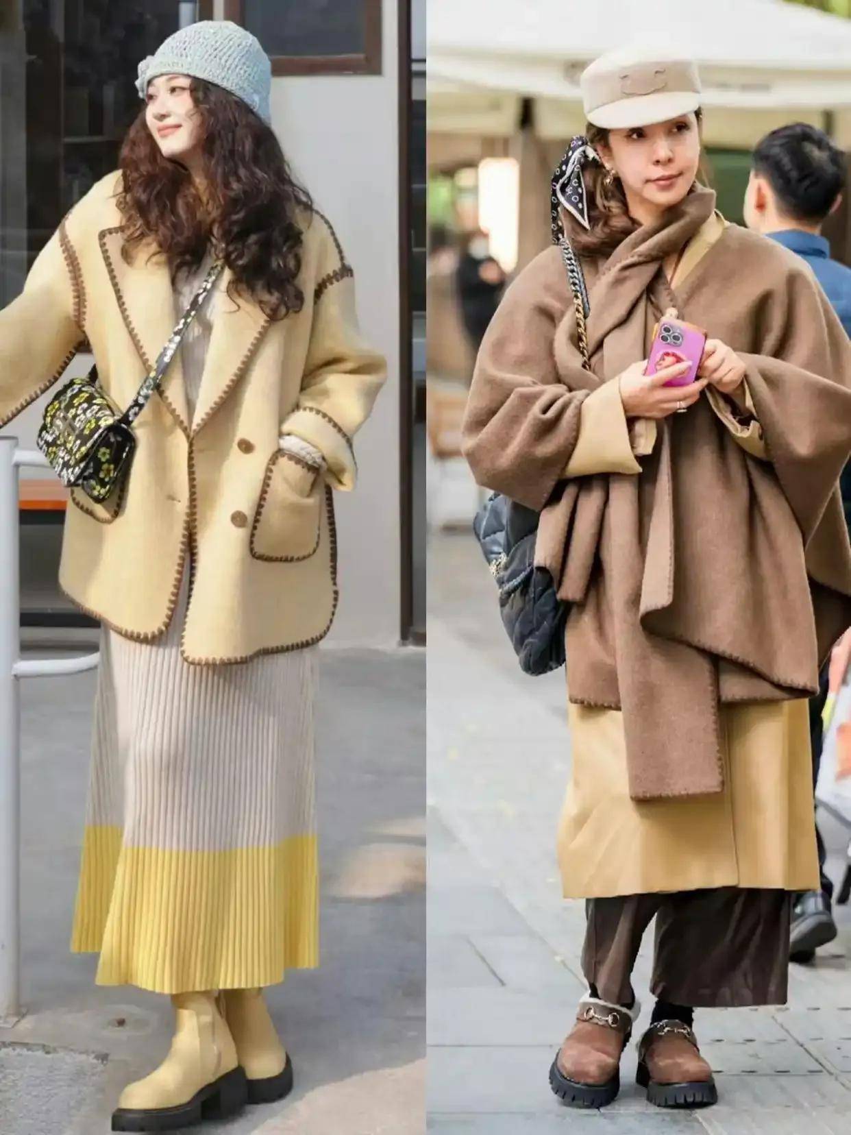 今年冬季最保暖时髦的穿法：大衣+裙子与长裤，太提升气质了！ (图9)