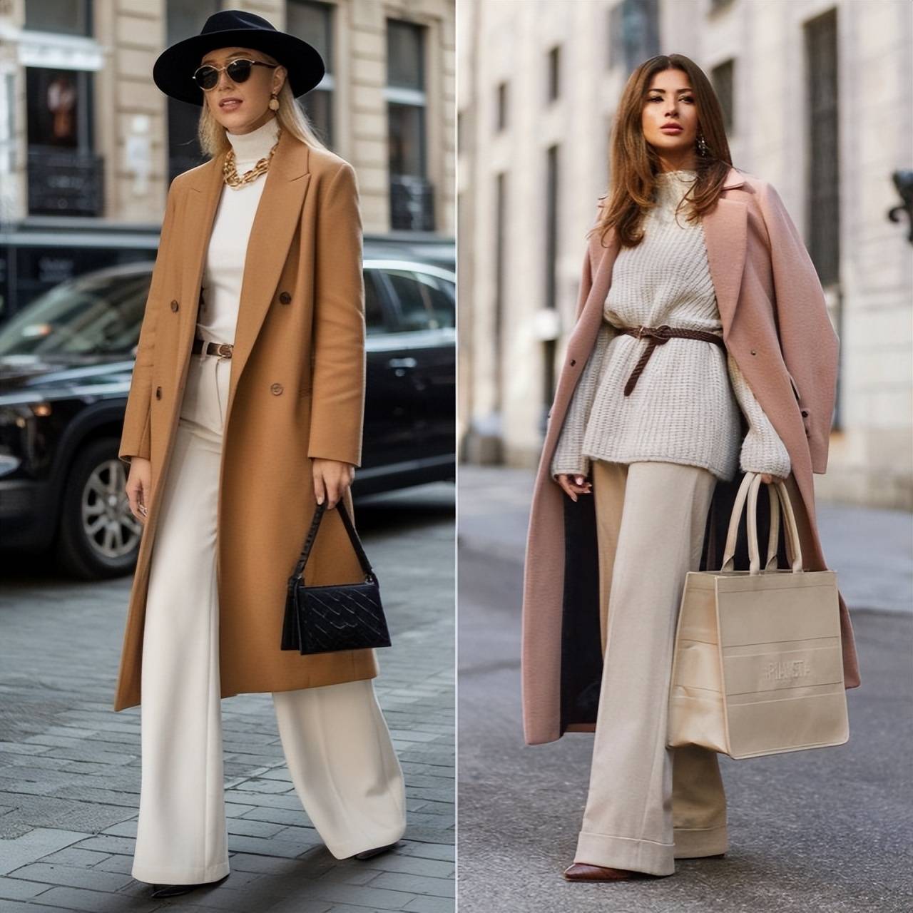 难怪都在穿“大衣+阔腿裤”，简约日常，一种搭配能穿出N种时髦 (图2)