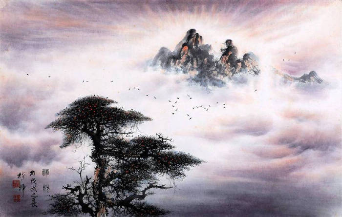 云山起舞树生辉——评岭画派著名画家罗树辉的松云画作系列 (图5) 文章配图-1